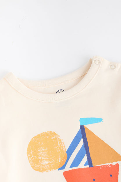 Boat Baby T-Shirt and Denim Shorts