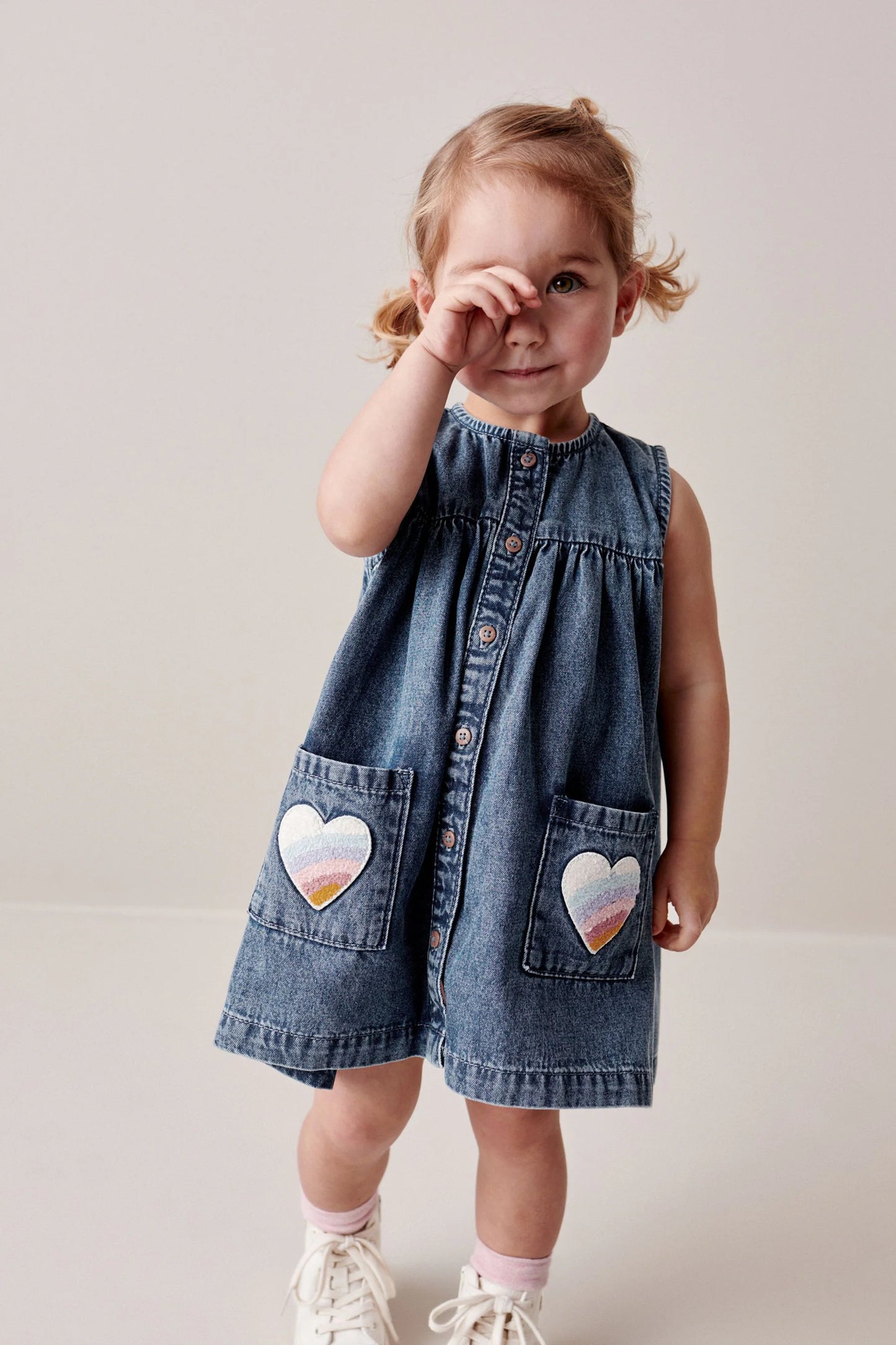 Heart Detail Denim Dress