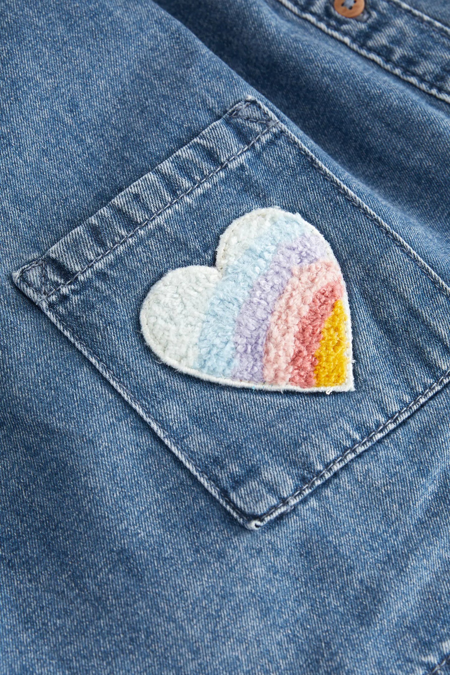 Heart Detail Denim Dress