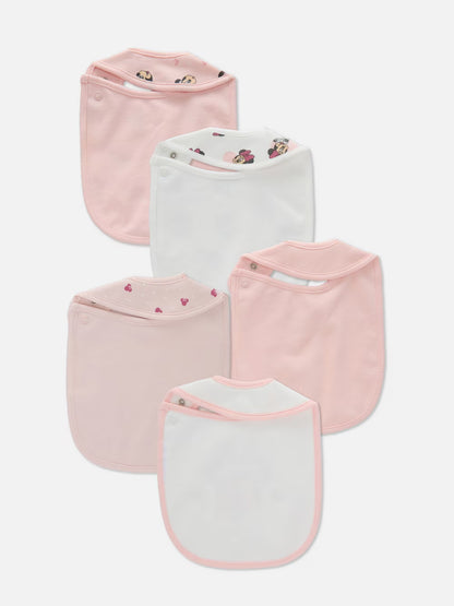 Pack of 5 - Minnie Mouse Dribble Bibs
