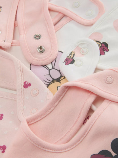 5pk Minnie Mouse Dribble Bibs - New