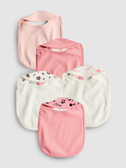 5pk Minnie Mouse Dribble Bibs