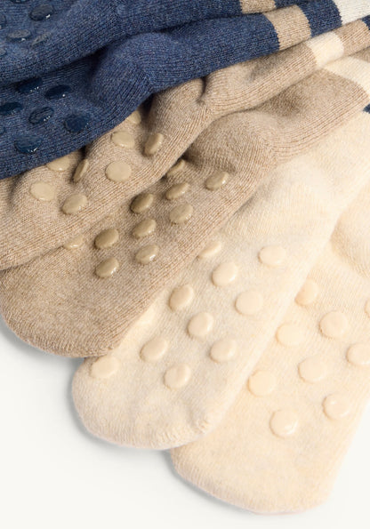 Pack of 3 - Baby - Lined Anti-Slip Socks