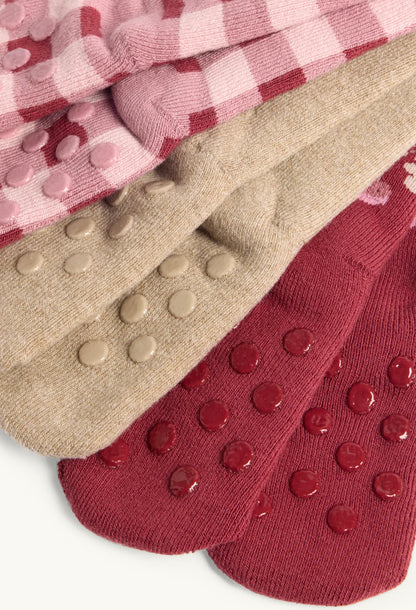 Fox - Baby - Pack of 3 Lined Anti-Slip Socks