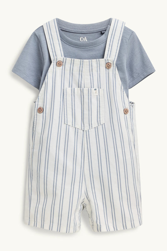 Palm - baby dungarees set - 2 piece - striped