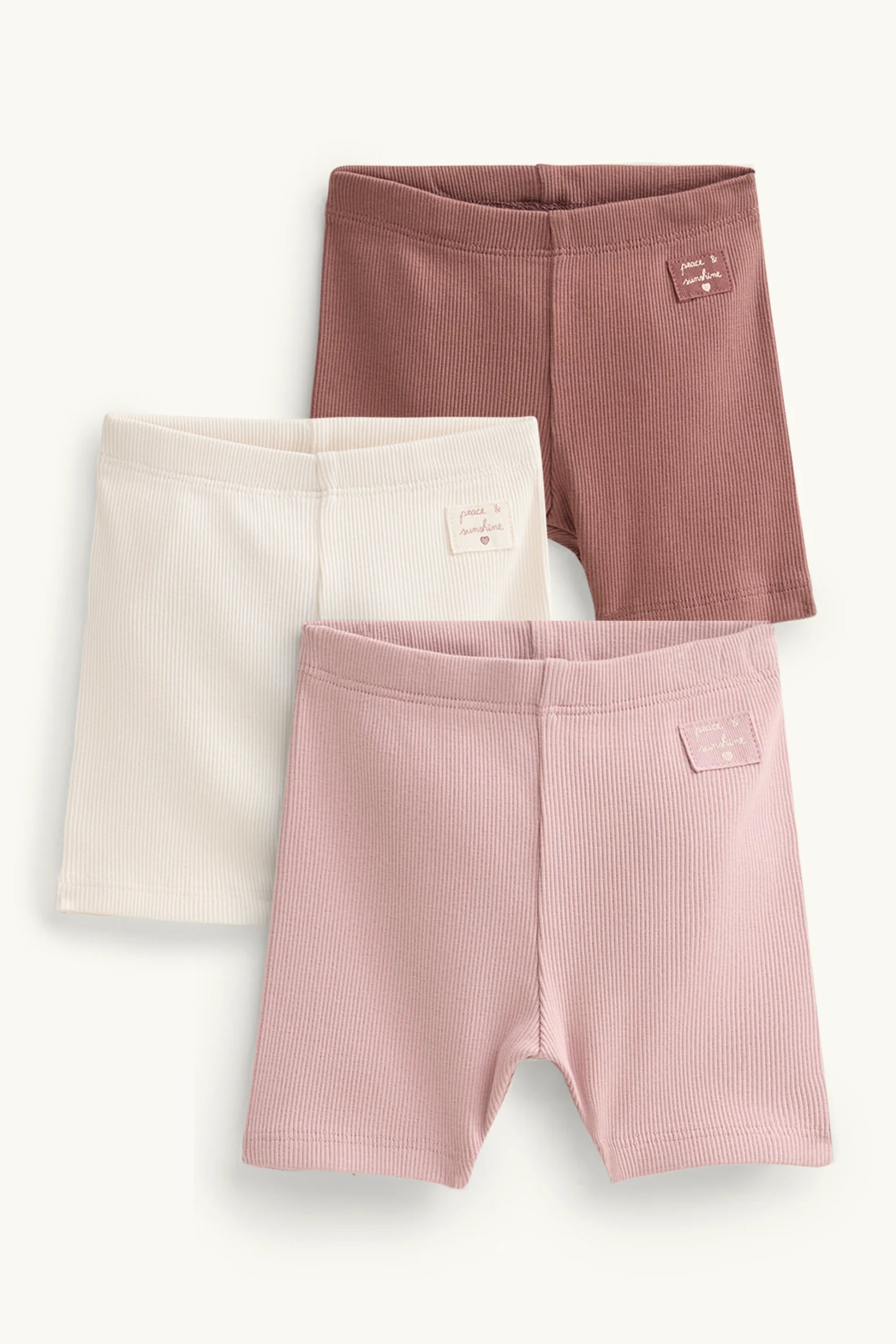 Multipack of 3 - baby shorts - ribbed