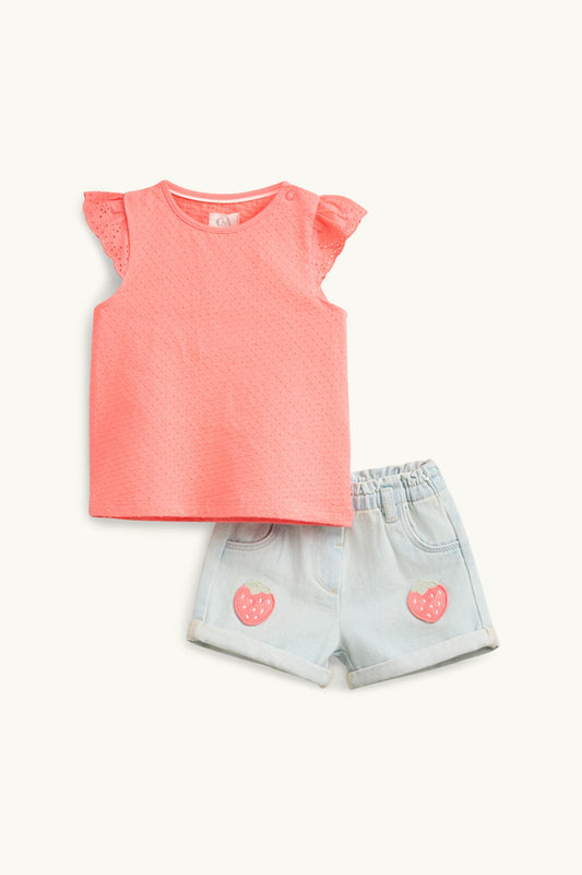 Strawberries - baby outfit - 2 piece