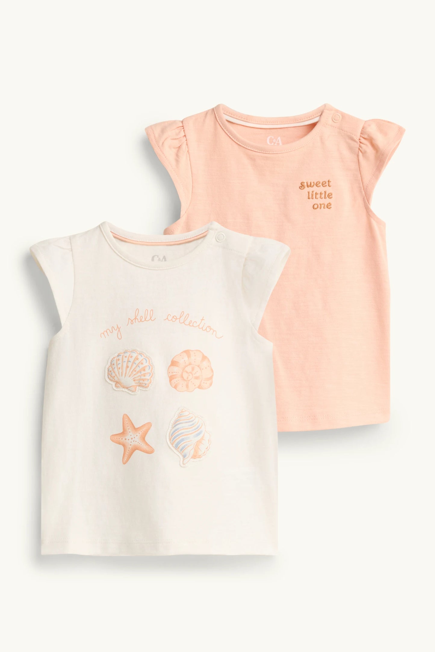 Multipack of 2 - scallop - short sleeve T-shirt