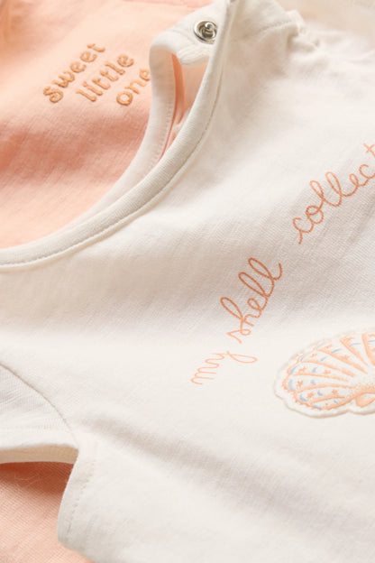 Multipack of 2 - scallop - short sleeve T-shirt