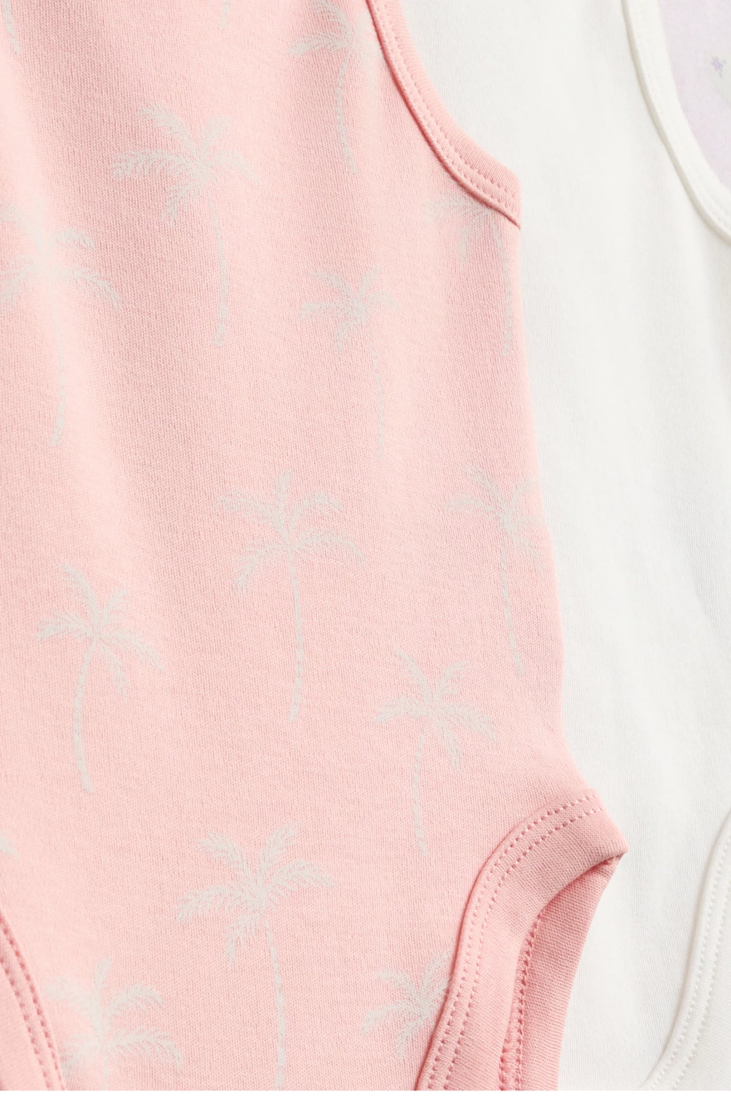 Multipack of 3 - palms and butterflies - baby bodysuit
