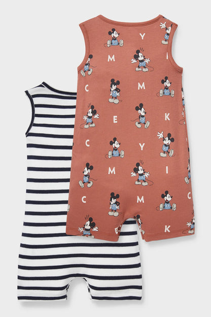 Mickey Mouse - Pack of 2 rompers - 2/3 months