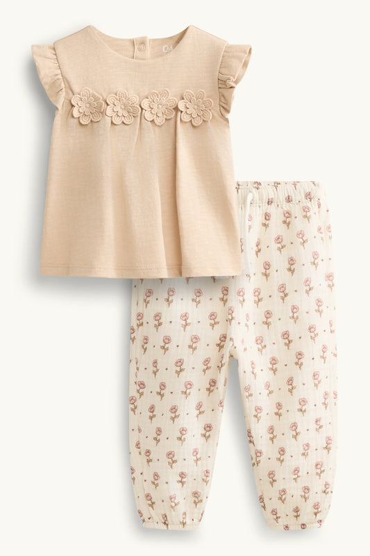 Floral - baby outfit - 2 piece