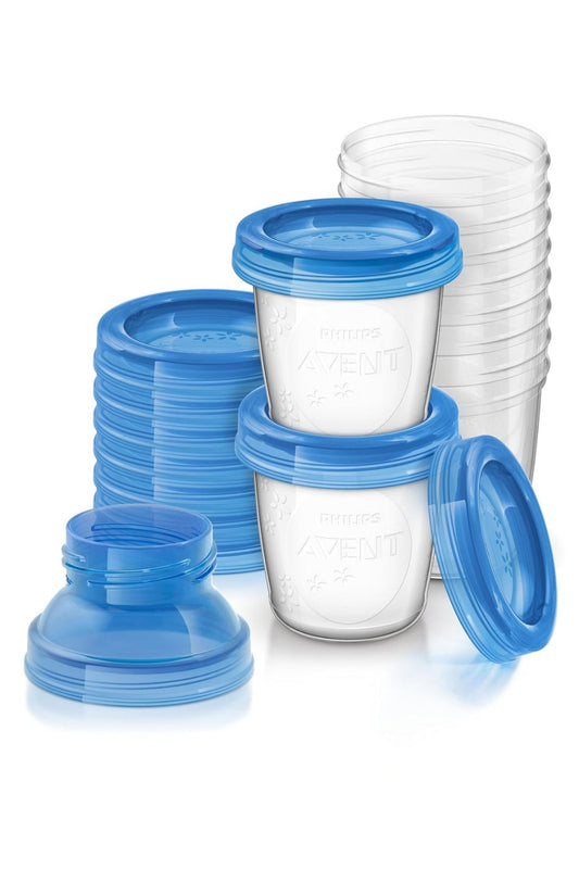 Philips AVENT reusable Breast Milk Storage Cups, 180ml , Pack of 10, BPA-Free & Leak Proof