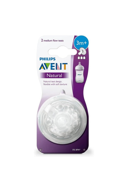 Philips Avent Natural 3m+ teats - pack of 2