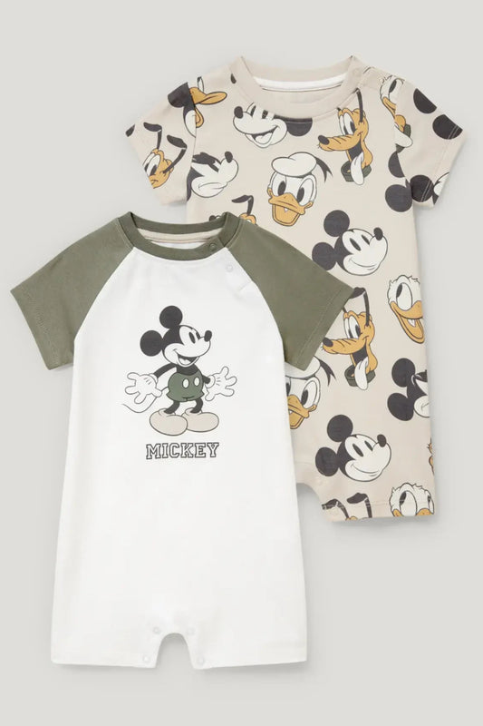 Mickey Mouse - Pack of 2 rompers - 3/6 months