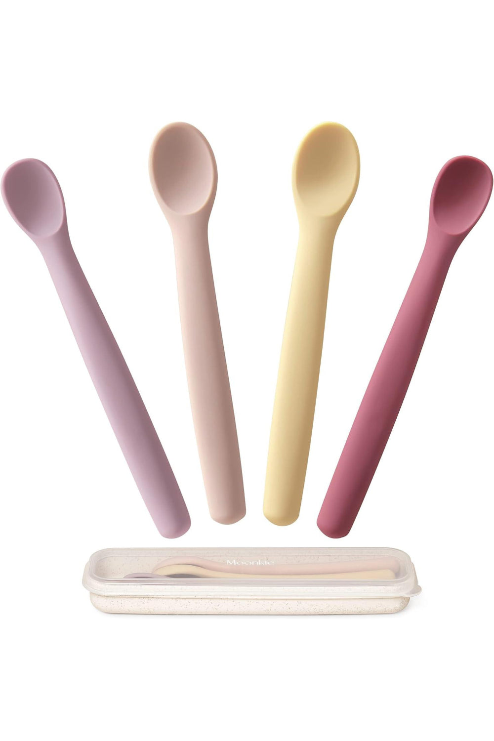 Silicone Baby Spoons, Set of 4, Soft Tip - Summer Popsicles