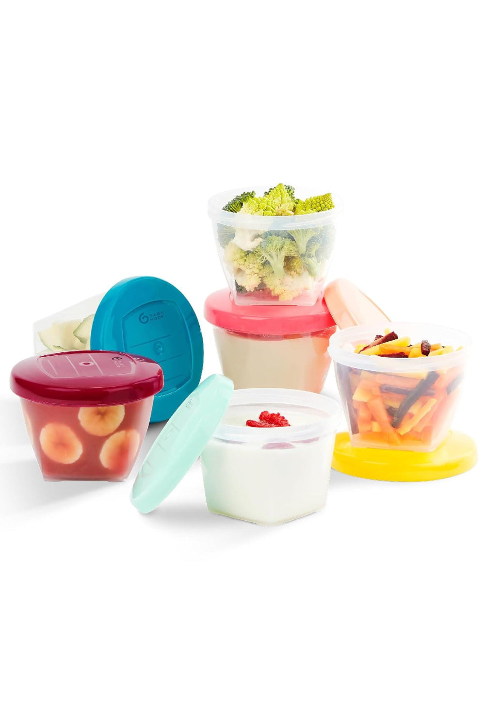 Babymoov Food Storage Containers - 6 pieces - 180 ml
