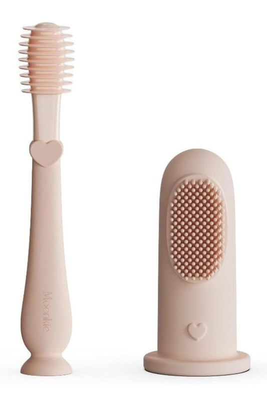 Baby Finger Toothbrush & Tongue Oral Cleaner Kit (Blush)
