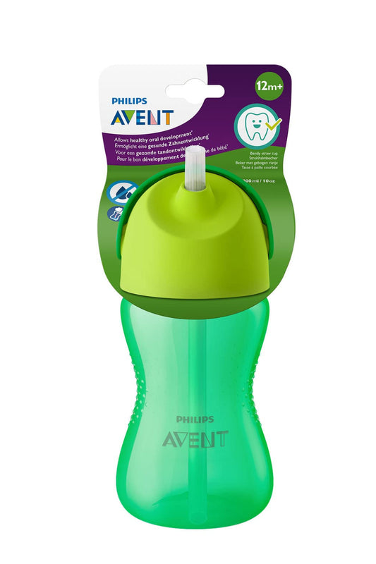 Philips Avent straw cup - 300 ml, 12 m +, green