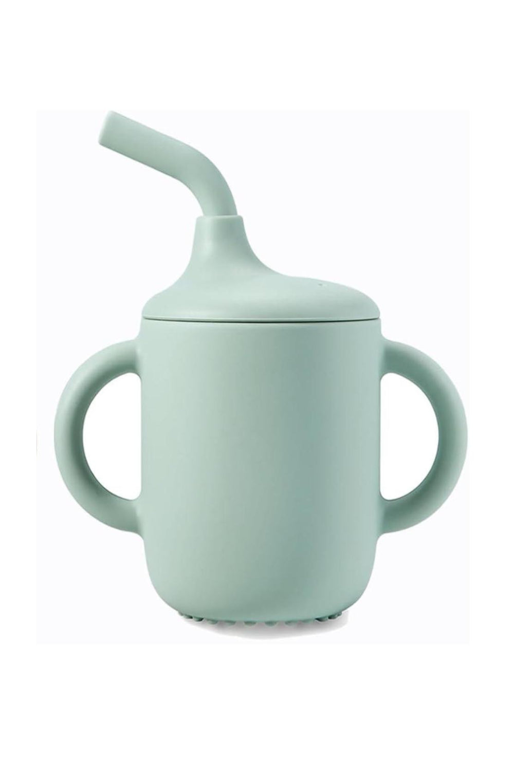 Silicon Drinking Cup With Straw, Handle & Lid