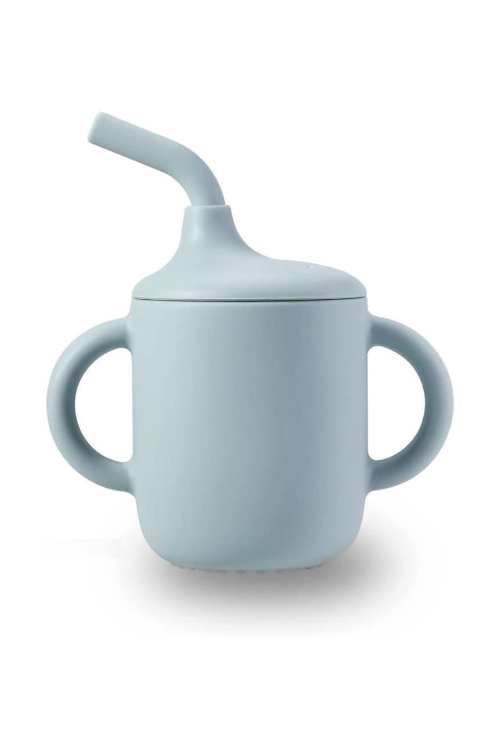 Silicon Drinking Cup With Straw, Handle & Lid