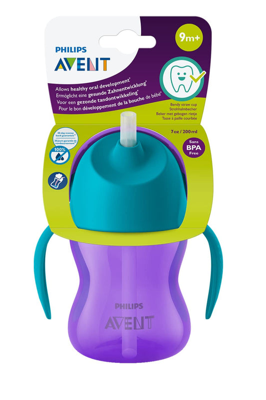 Philips Avent straw cup - 200 ml, 9 m +, Purple