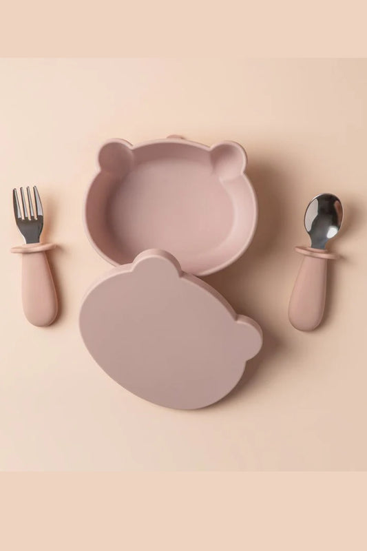 Baby Suction Bowl Set - Pink