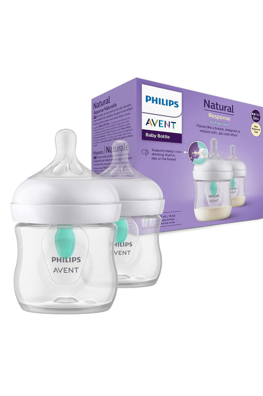 Philips Avent Natural Response - With AirFree Vents - Baby Bottles – 2 Pack, 0m+,125ml