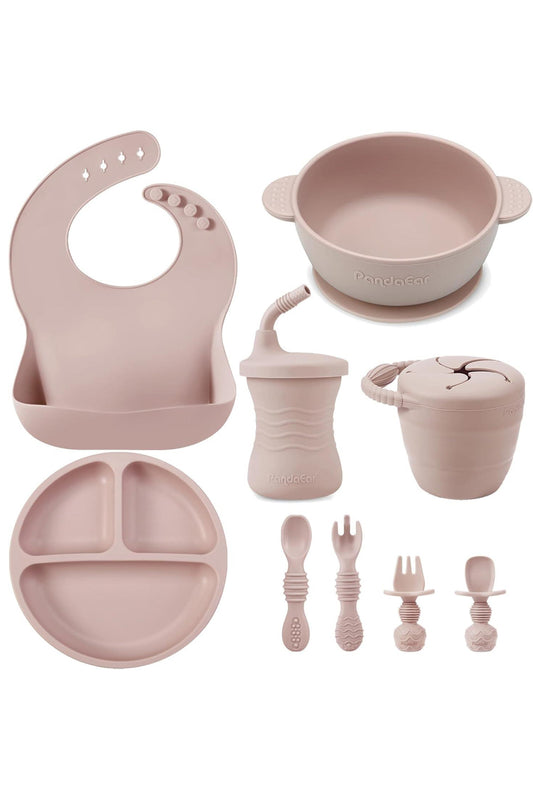Baby 9 pieces Crockery Set - Pink