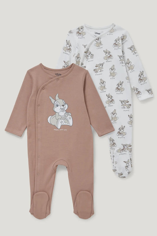 Pack of 2 baby Sleepsuits - Bambi Thumper