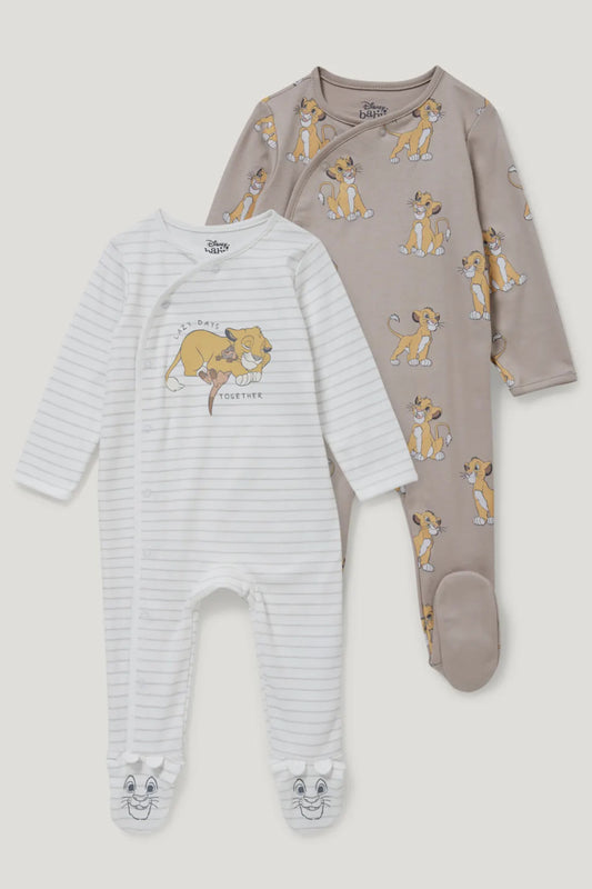 Pack of 2 baby Sleepsuits - Simba - 9/12 Months