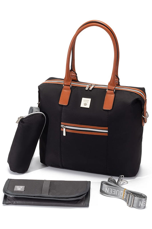 Lequeen Diamond 7TH Edition Waterproof Original Mommy Bag – Shoulder Black - Black