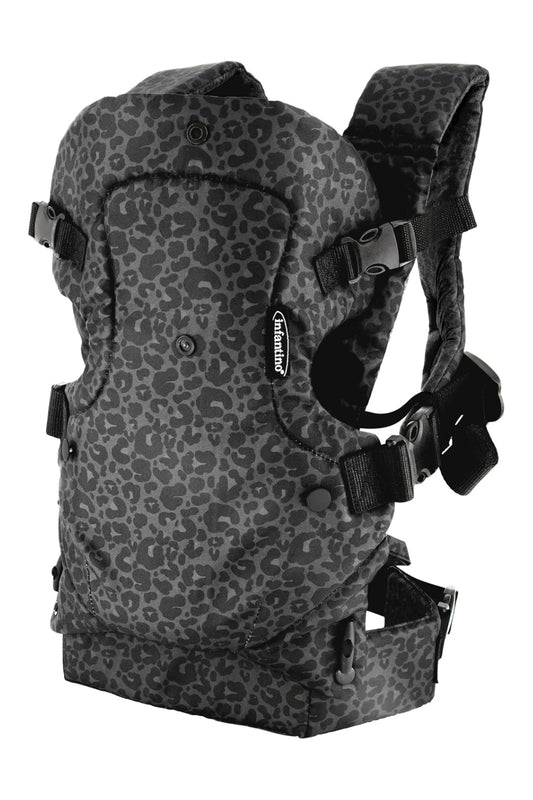 Infantino - Flip 4-in-1 Convertible Carrier - Black Leopard