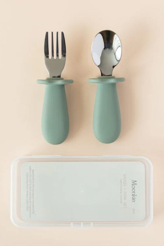 Baby poon & Fork Set - Green