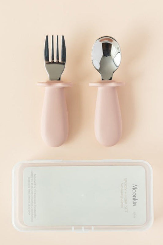 Baby poon & Fork Set - Pink