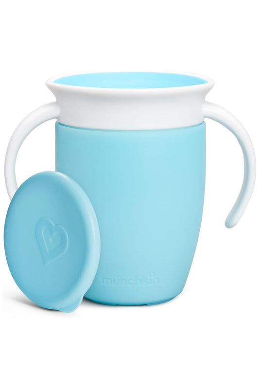 Munchkin 360° Trainer cup, Spill proof and leak proof cup with handle & Lid - 6m+ - Blue