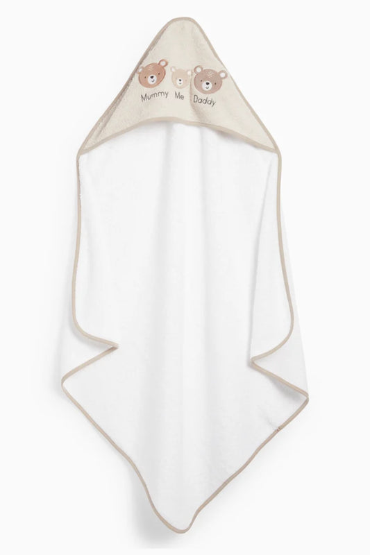 Mummy, Me, Daddy Bear - Hooded Towel
