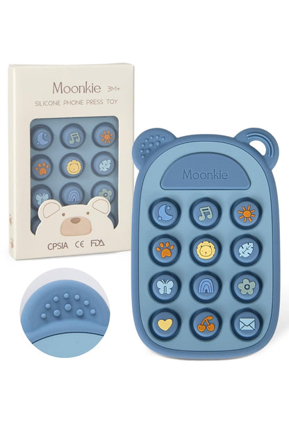 Silicone Phone Press Toy - Blue