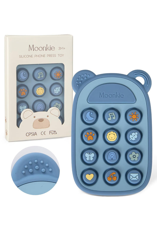 Silicone Phone Press Toy - Blue