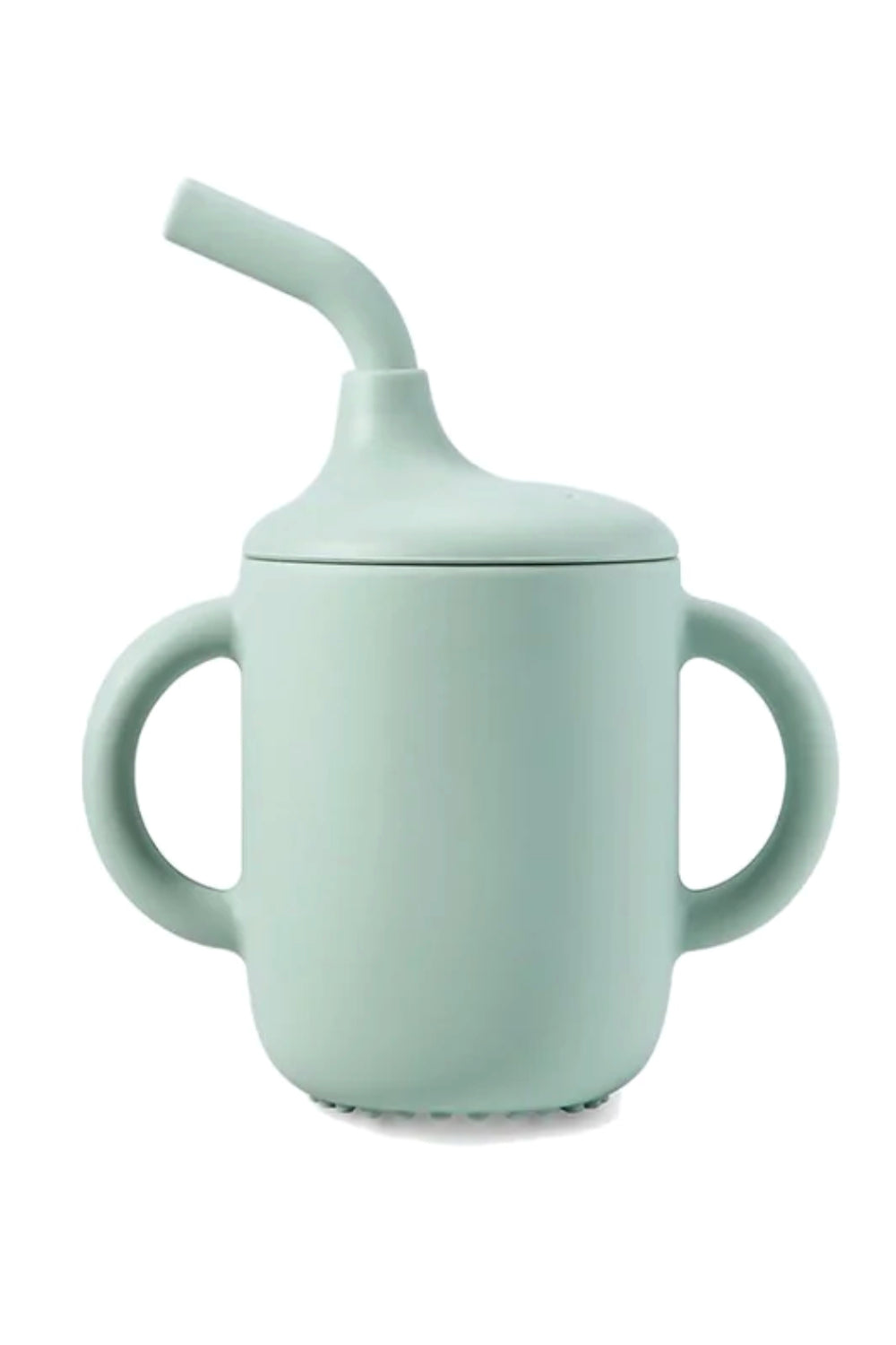 Silicon Drinking Cup With Straw, Handle & Lid