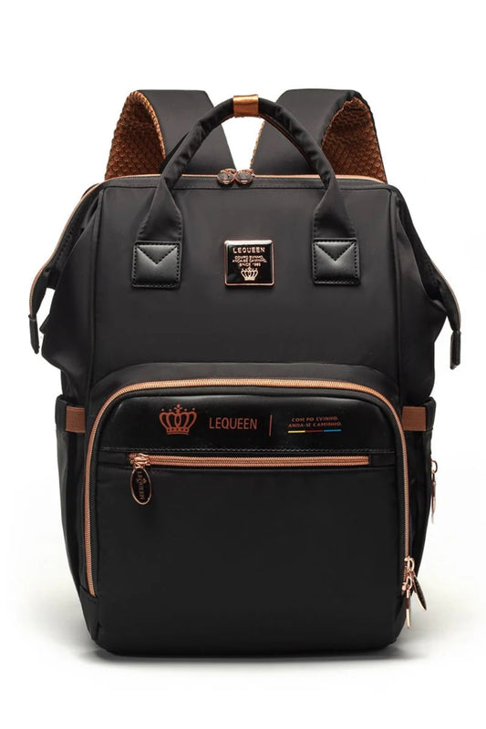 Lequeen Diamond 8TH Edition - GOLD New classic diaper bag - Black