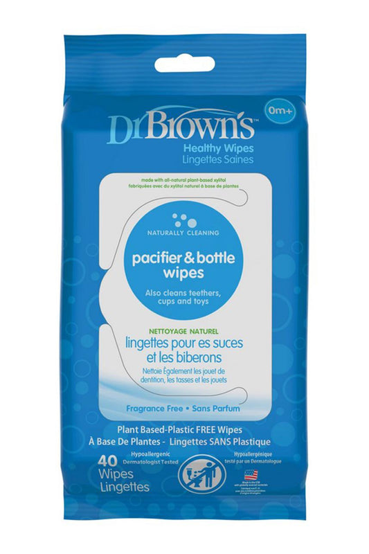 Dr. Brown's Pacifier & Bottle Wipes, 40 wipes