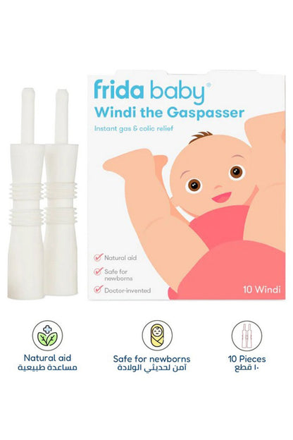 Frida Baby Windi Gas Passer, Gas Relief, 100% Natural, 10 pieces