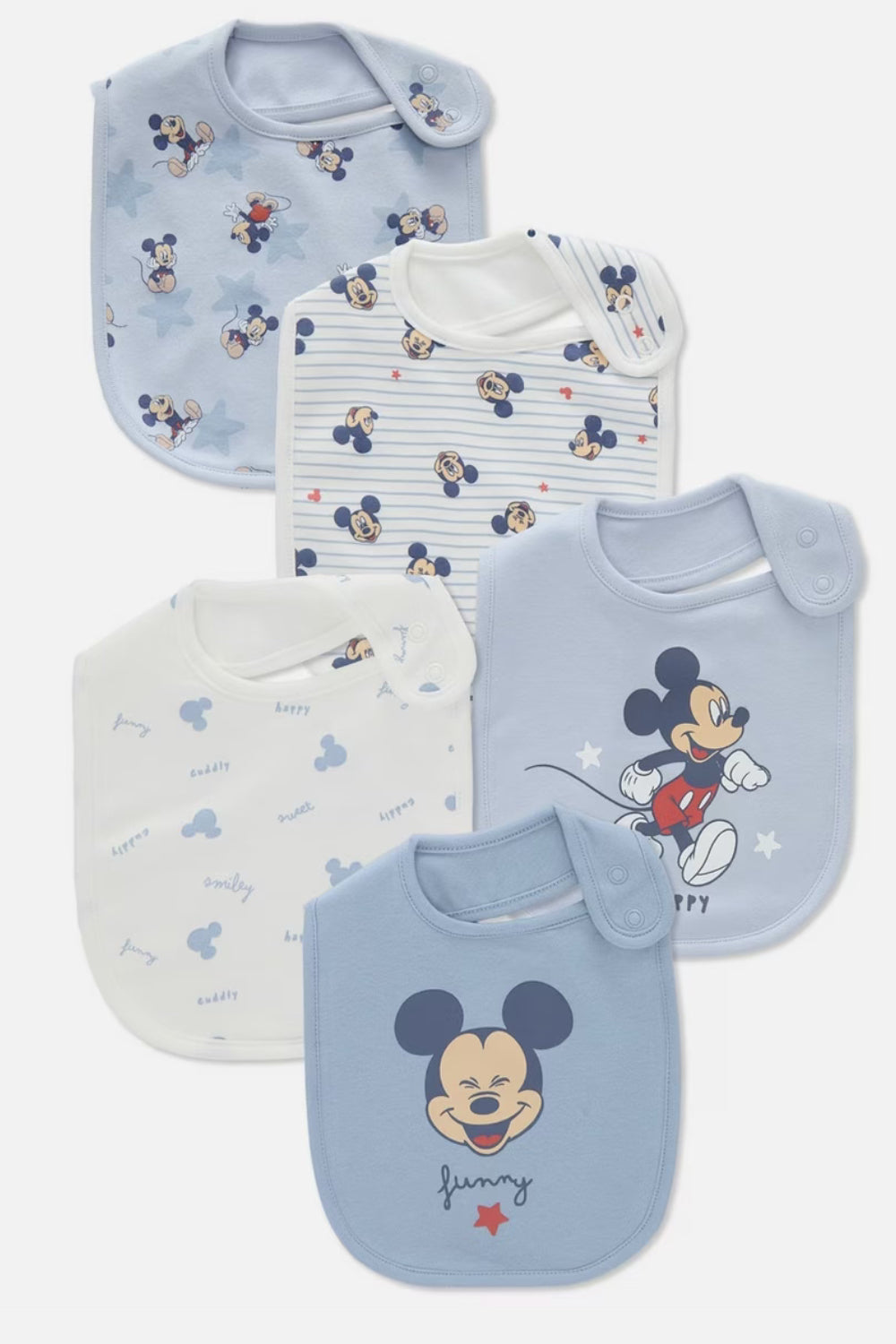 Pack of 5 - Mickey Mouse Dribble Bibs
