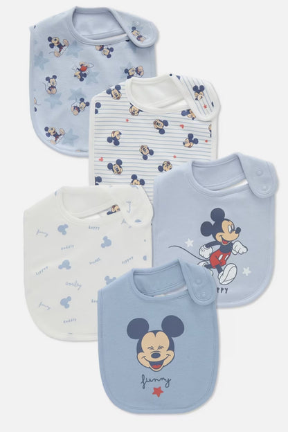 Pack of 5 - Mickey Mouse Dribble Bibs