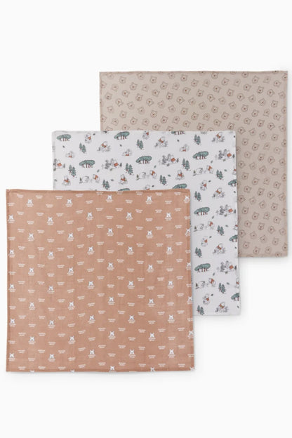 Pack of 3 muslin squares - Winnie the Pooh