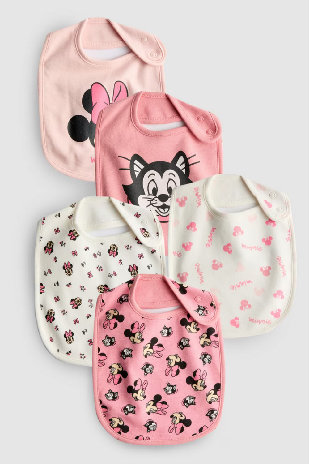5pk Minnie Mouse Dribble Bibs