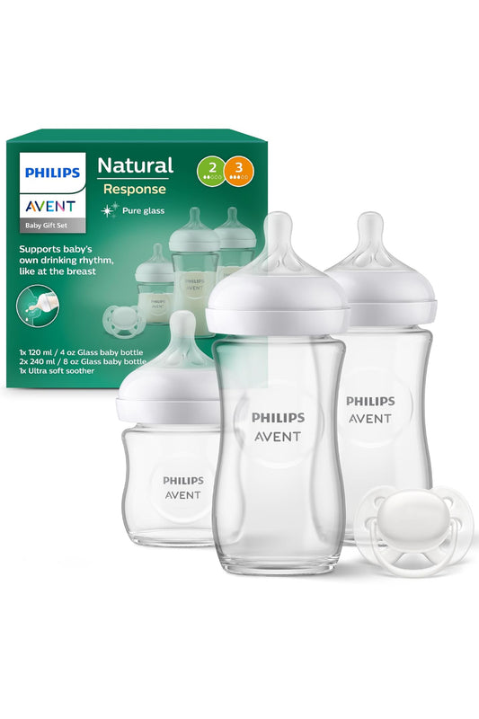 Philips Avent Natural Response - Pure Glass Baby Bottle Newborn Gift Set