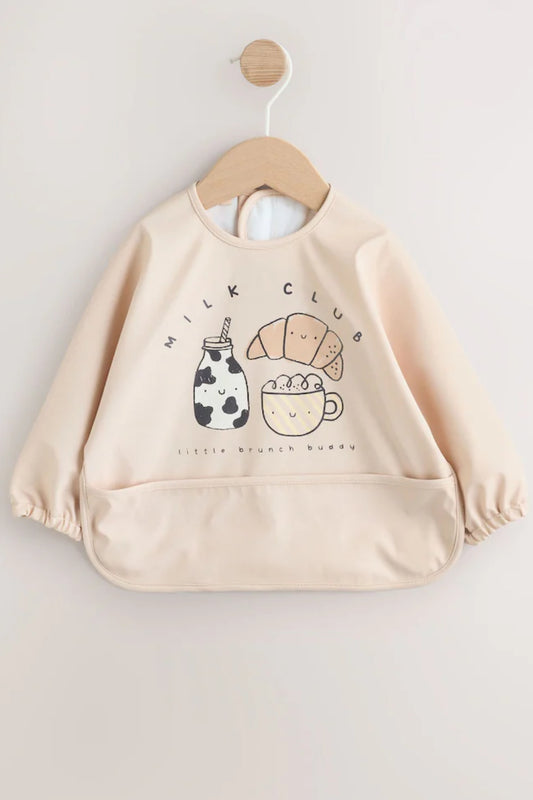 Weaning And Feeding Sleeved Bib - Milk Club