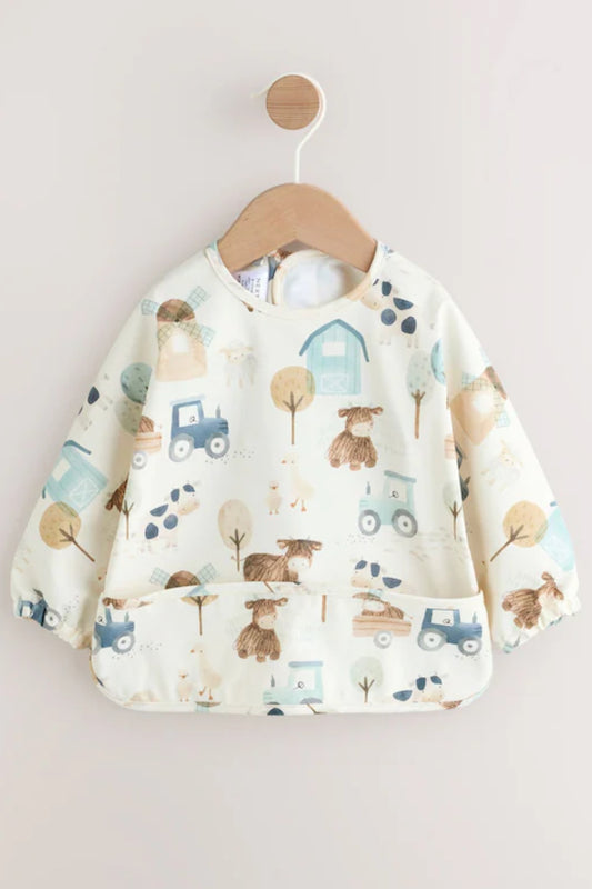 Weaning And Feeding Sleeved Bib - Natural fun